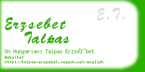 erzsebet talpas business card